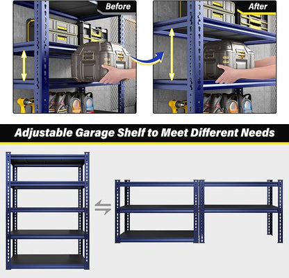 REIBII Garage Shelving 72" H Storage Shelves Sturdy Metal Shelves Heavy Duty 5 - Image 7