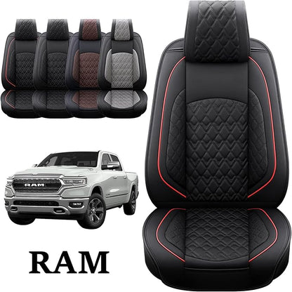 JOJOBAY Car Seat Covers for Dodge Ram 2 Pcs Front, Fit Ram 2009-2025 - Image 3