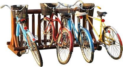 13-Place Bike Log Rack, Outdoor Bike Stand, Freestanding Commercial Bicycle - Image 8