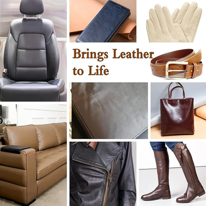 Gray Leather Recoloring Balm Vinyl Auto Dash Board Car Seats Interior Paint - Image 5