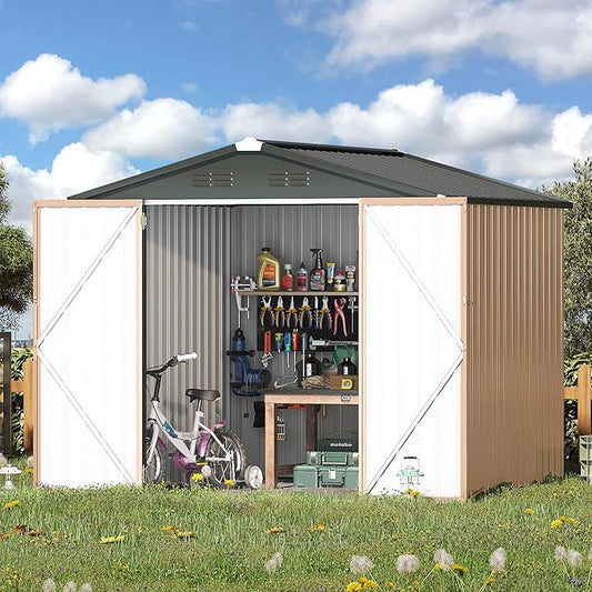 AECOJOY 7' x 7' Metal Storage Shed by AECOJOY