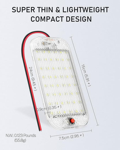 Dome Light for RV Interior, 48LED 800LM Ultra Bright 12 Volt LED White Lights - Image 3