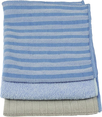 Unger 12” x 12” Microfiber Cloth Variety Set, 3 Pack, All-Purpose Cleaning by Unger