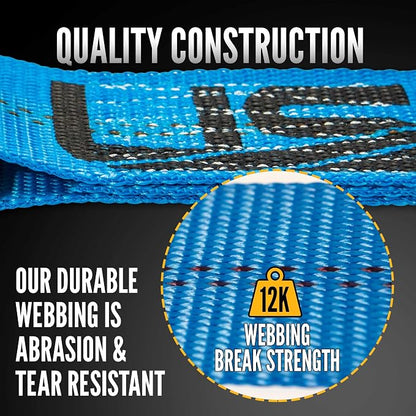 US Cargo Control 2 Inch Wide x 18 Foot Long Heavy Duty Ratchet Strap - Image 4