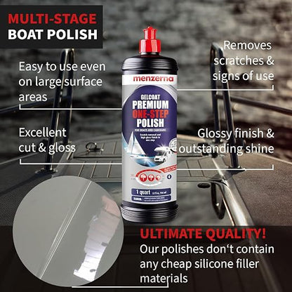 menzerna "Premium One Step Gelcoat Polish" 32oz I Marine Compound to Remove - Image 2