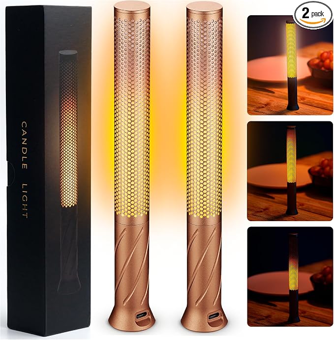 LED Candle Light, Cordless Table Lamps, Bedside Lamps w/2 Modes, Rechargeable by SEHNLICH