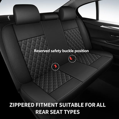 Car Seat Covers Full Set, Breathable and Waterproof Napa Leather Car Seat Cover - Image 9