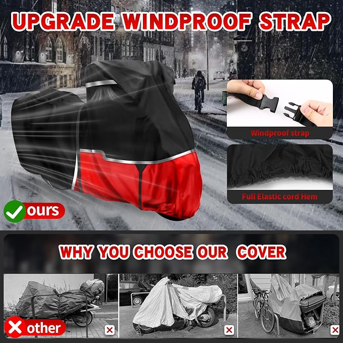 420D Motorcycle Cover Suitable for Honda GL1500, Valkyrie Interstate, Oxford - Image 3