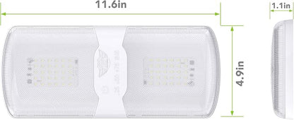Leisure LED 5-Pack RV LED Ceiling Double Dome Light Fixture - Image 2