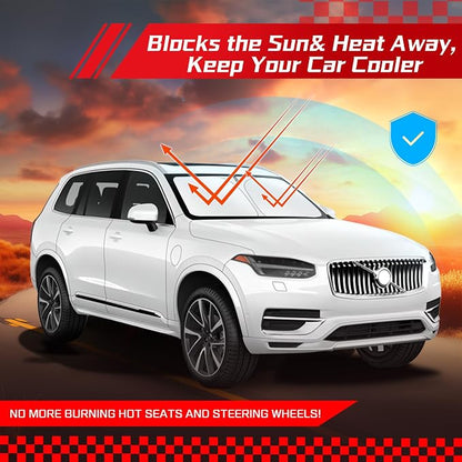 ARISMOTOR Windshield Sun Shade for Volvo XC90 2016-2025 2026, Custom Fit - Image 7