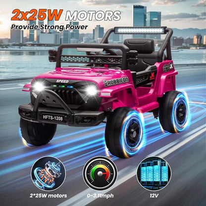 12V Ride on Electric Truck Car for Kids, 12V Kids Electric Vehicles w/Remote - Image 2