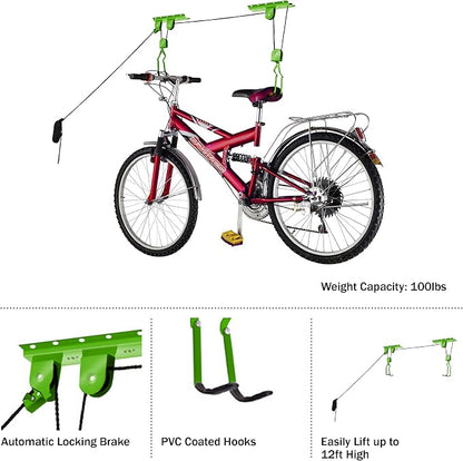 Bike Lane Products Bicycle Hoist 2-Pack Quality Garage Storage Bike Lift - Image 5