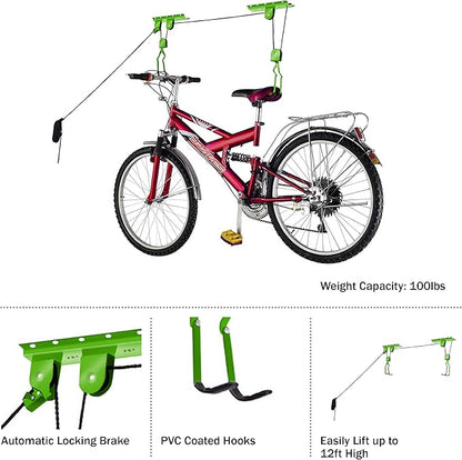 Bike Lane Products Bicycle Hoist 2-Pack Quality Garage Storage Bike Lift - Image 9