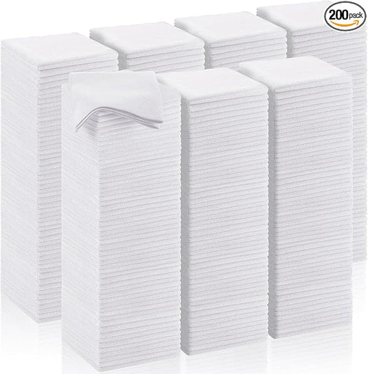 200 Pcs Microfiber Cleaning Cloth 16x16 Inch Microfiber Towels by Oudain