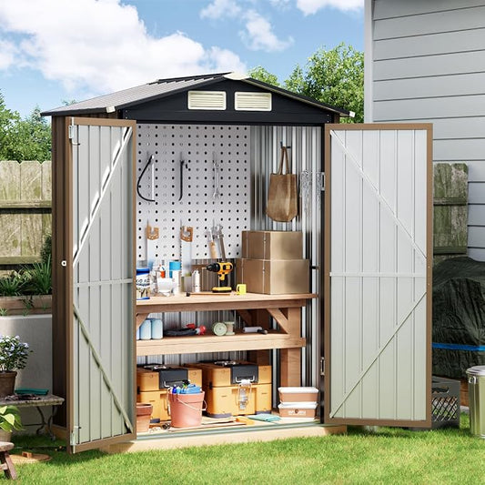 5x3FT Outdoor Steel Storage Shed by BreezZ