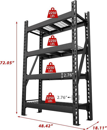 MUPATER 4-Tier Garage Shelving, 9000 LBS Heavy Duty Metal Storage Shelves - Image 3