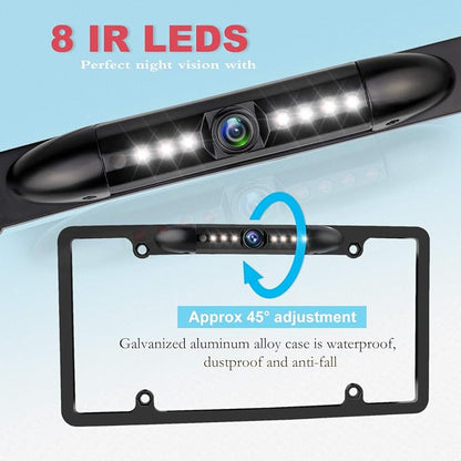 JPP License Plate Backup HD Camera, Rear View Camera 170° Viewing Angle - Image 4