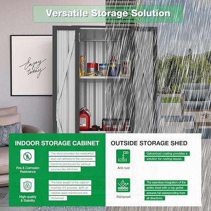 AECOJOY Outdoor Storage Cabinet, Outdoor Cabinets Waterproof - Image 2