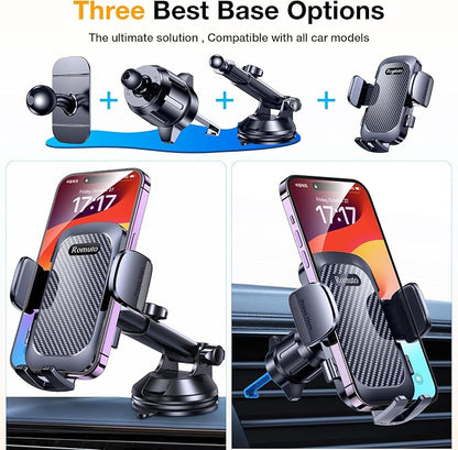 Phone Holders for Your Car【2025 Upgraded 3 Base in 1】Car Phone Holder Mount - Image 2