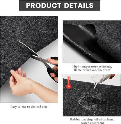 60 x 36 Inch Oil Spill Mat, Garage Floor Mat Under Car Driveway Mats Oil Leaks - Image 4