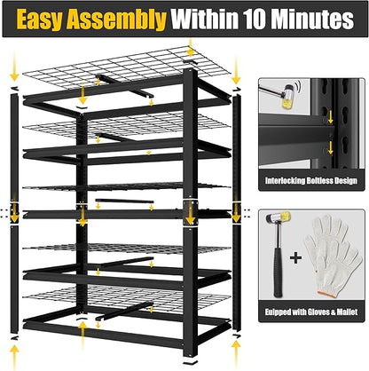 PrimeZone Heavy Duty Garage Shelving 5 Tier Heavy Duty Storage Shelves - Image 4