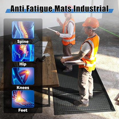 tonchean 3' x 7' Anti Fatigue Mats Industrial Extra Thick 15/16" Ergonomic - Image 7