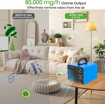 Ozone Generator Machine 80, High Capacity Ozone Odor Eliminator Removal Air - Image 2