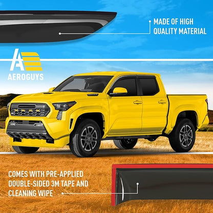Extra Durable Window Deflectors Tape-On Window Visors Rain Guards Fit - Image 6