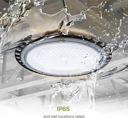 ASD LED High Bay UFO Light Fixture, Commercial Shop Lighting | Plug & Play Cable - Image 4