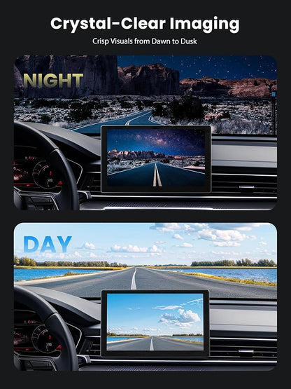Portable CarPlay Screen for Car, 4K Dash Cam, 1080P Backup Camera, GPS - Image 7