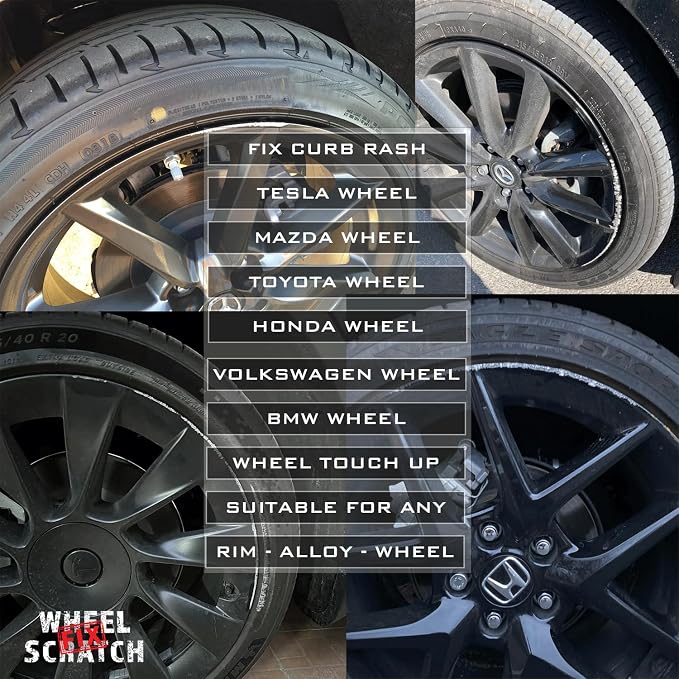 Matte Black Rim Touch Up Paint Kit, Car Wheel Scratch Repair Kit, Wheel Touch - Image 3