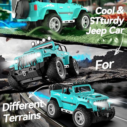 DEERC Remote Control Car with Fog Mist & Music, 1:16 Remote Control Truck - Image 7