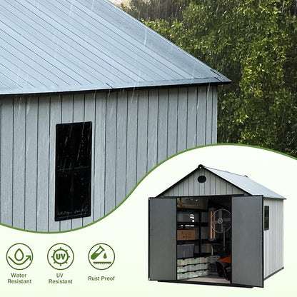 9×7 FT Outdoor Storage Shed, Large Backyard Sheds - Image 6