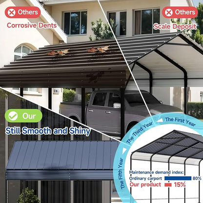 STHOUYN Car Ports 12x20 Heavy Duty Metal Carport Kit, UPF50+ UV Protection - Image 7