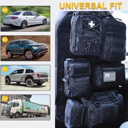 Universal Tactical Seat ​Back Organizer Vehicle Molle Panel Organizer Storage - Image 3
