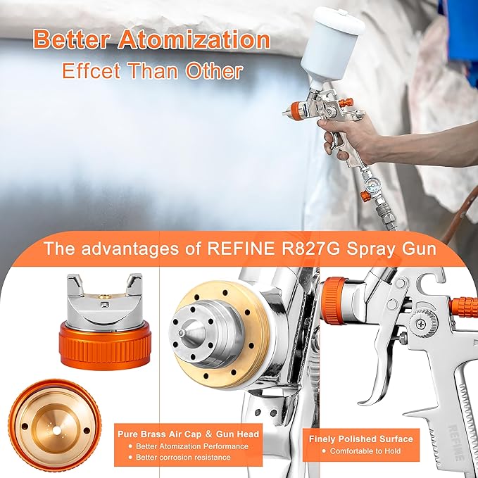 REFINE Spray Gun Kit, Auto Paint Gun - Image 3
