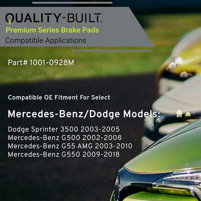 Premium Semi-Metallic Rear Brake Pads Compatible - Image 3