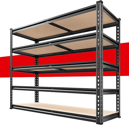 REIBII 2500LBS Garage Shelving 72''H Storage Shelves 40" W Metal Shelving 5 - Image 9