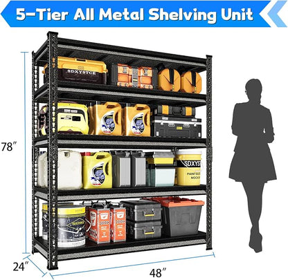 Garage Shelving Heavy Duty 3000LBS Loads, 5-Tier Metal Shelving Units and - Image 3