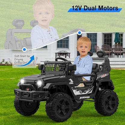 12V Kids Electric Ride On Truck Car w/Parent Remote Control, Spring Suspension - Image 7