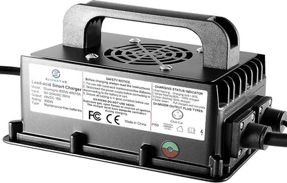 800W Lead Acid Battery Charger 48 Volt 15 AMP 3-Pin Round Plug Club Car Golf - Image 2