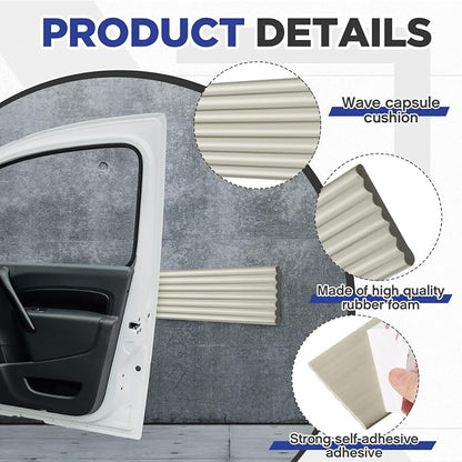 Garage Wall Protector 3.15in x 10ft Self-Adhesive Rubber Bumper Protectors Strip - Image 3