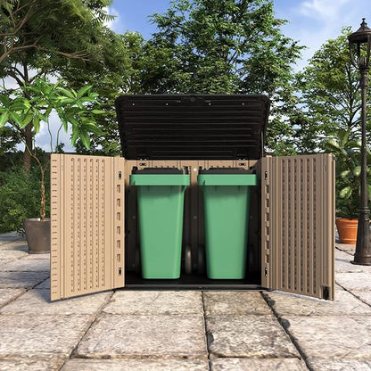 ADDOK 26 Cu.ft Outdoor Storage Shed Multi-Function, Lockable Horizontal Storage - Image 6