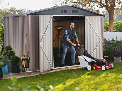 U-MAX 8' x 10' Shed Outdoor Storage Shed Clearance, Extra Large Yard Steel - Image 3