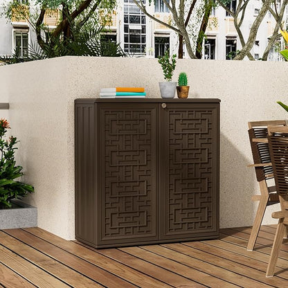 Storage Box Outdoor Caninet, Resin Indoor Storage Box Waterproof Outdoor - Image 7