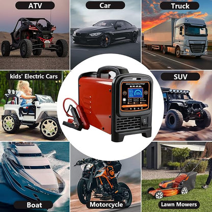 12V 24 Volt Car Battery Charger Heavy Duty, 0-15A Smart Automatic Battery - Image 6