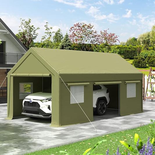 12x20 FT Carport, Heavy Duty Carport, Portable Garage by AirWire