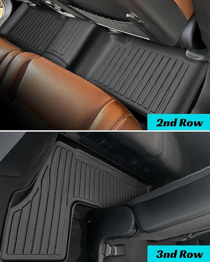 Floor Mats Full Set for Dodge Durango 2011-2015 7 Seats, All Weather Floor Mats - Image 6