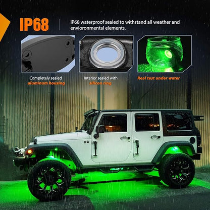 Nilight LED Rock Light Pods Waterproof Under Body Wheel Well Light Exterior - Image 5