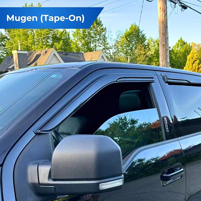 KPY Window Visor Rain Guard for 2008-2014 Mercedes-Benz C-Class Sedan, Tape-On - Image 3